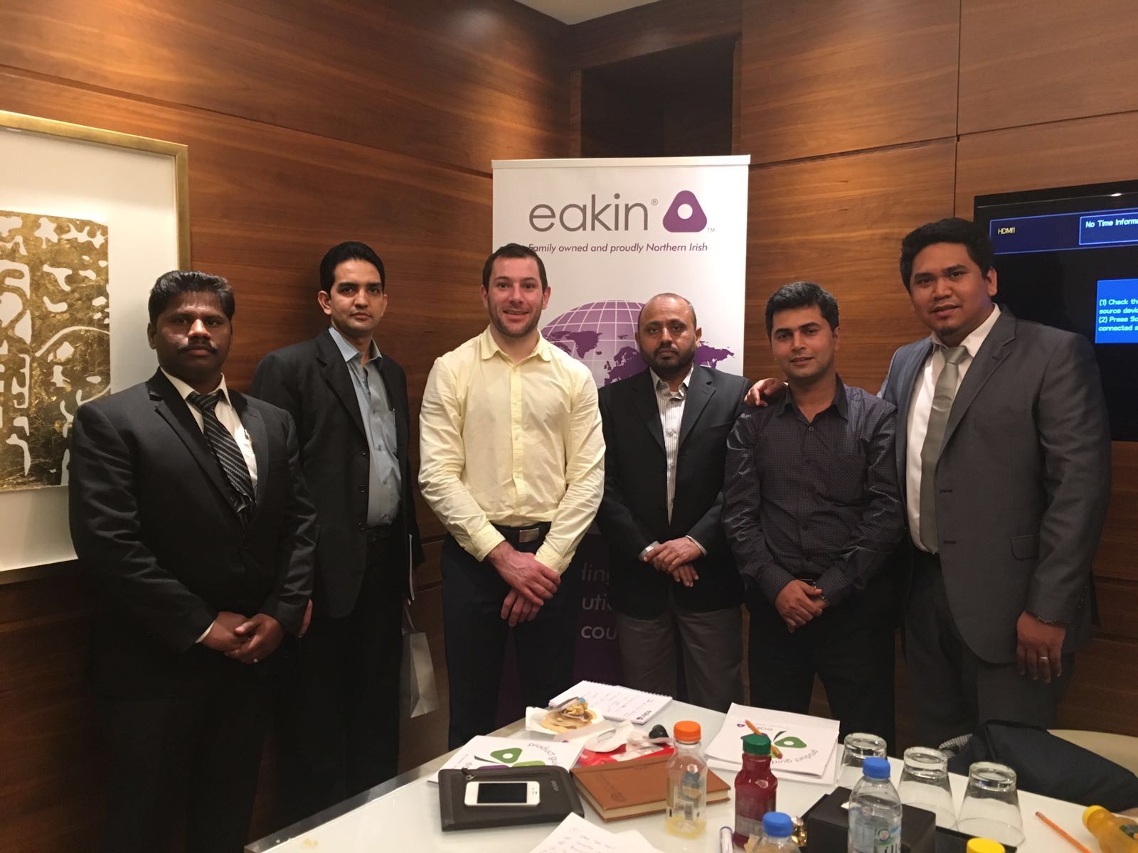 eakin sales reps at a training seminar in Dubai