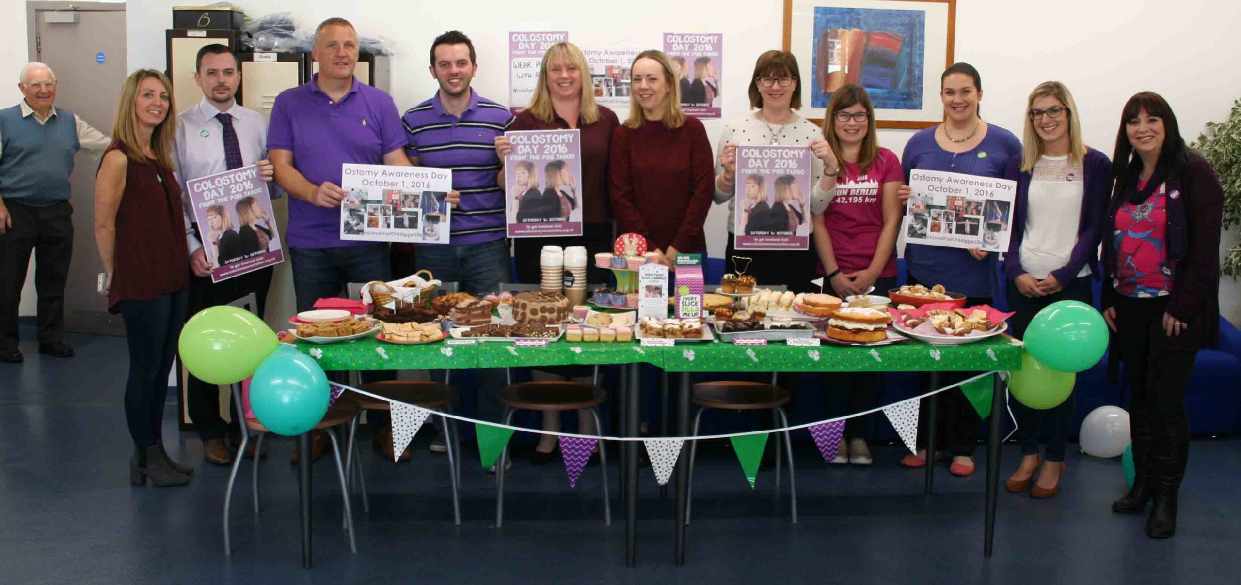 charity bake sale for colostomy day at eakin, 2016